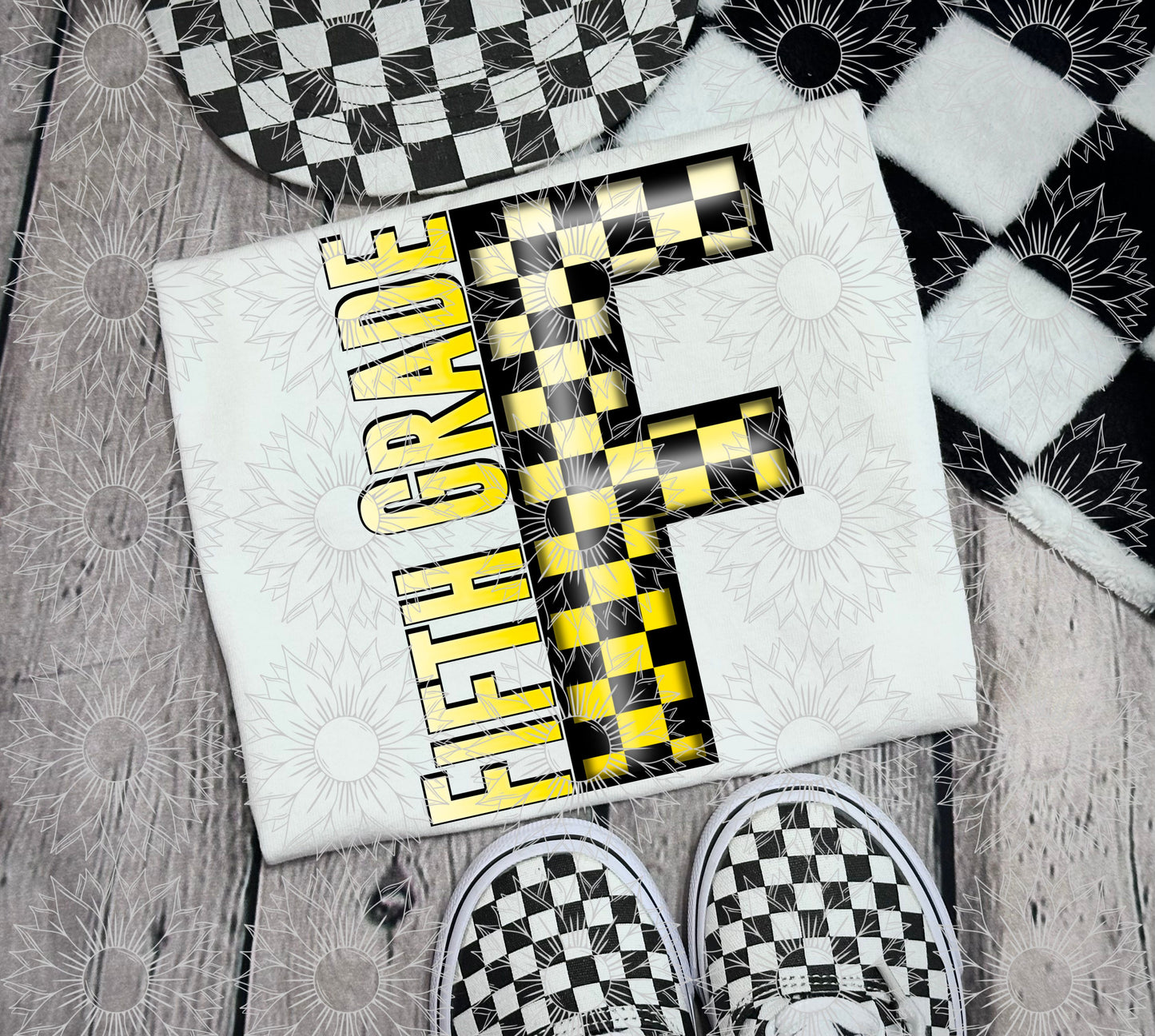 Fifth Grade Yellow Checkered
