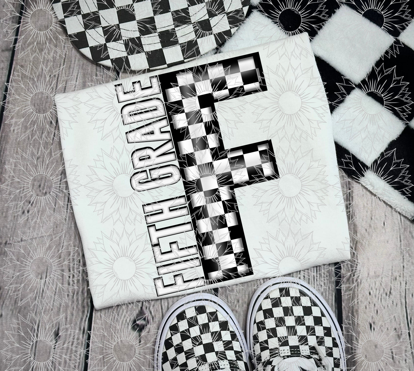 Fifth Grade Black Checkered