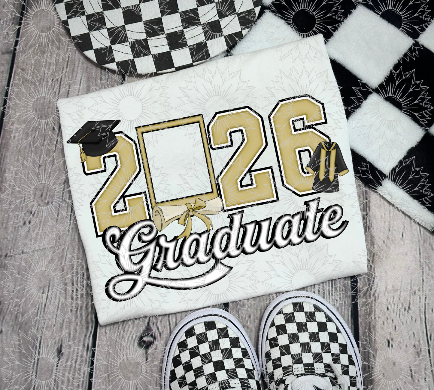 2026 Graduate Polaroid Gold