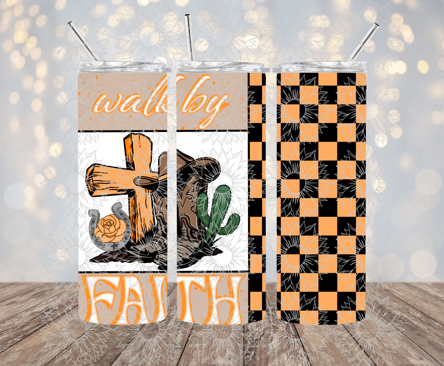 Walk By Faith 20OZ Orange
