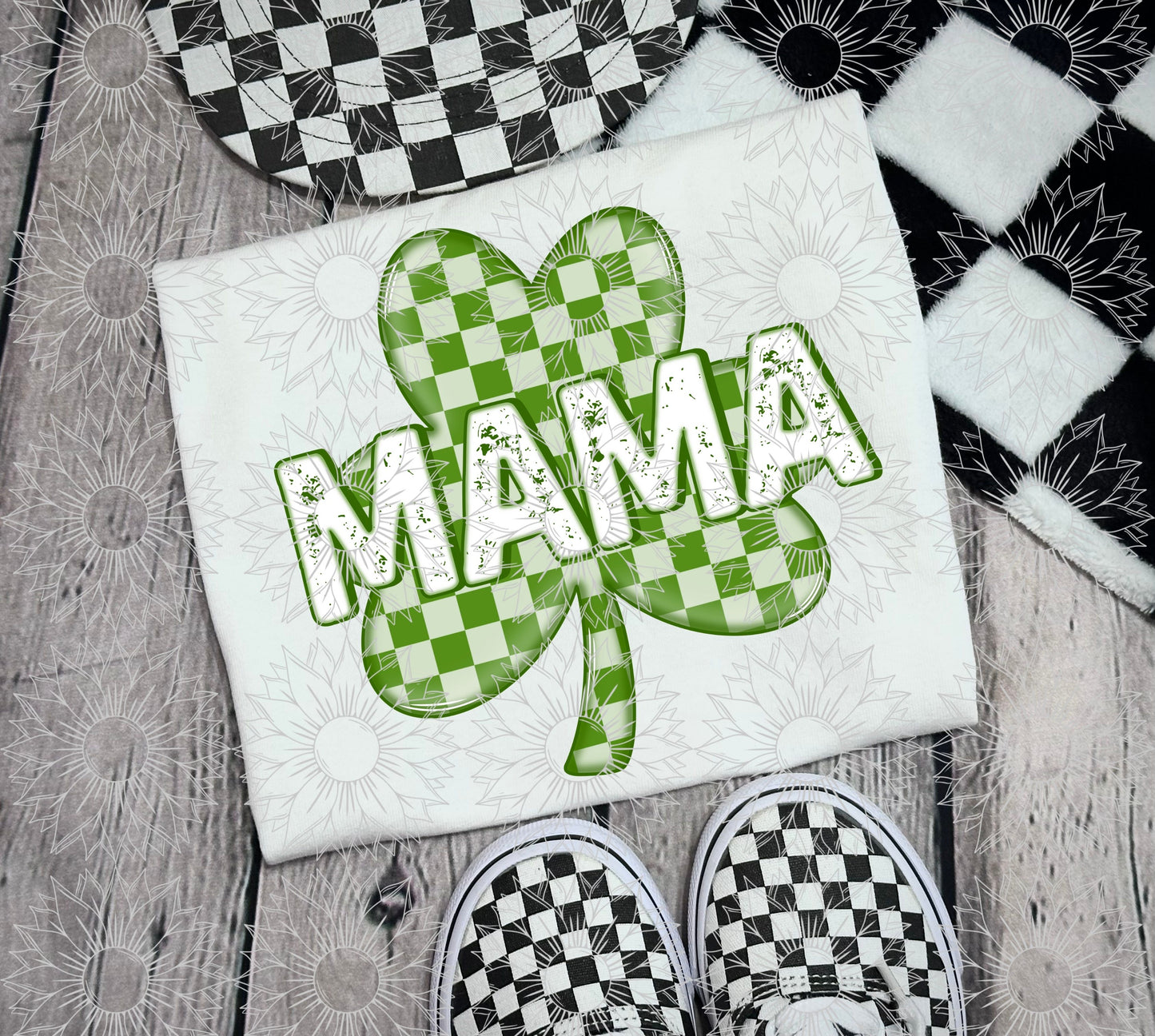 Checkered Clover Mama
