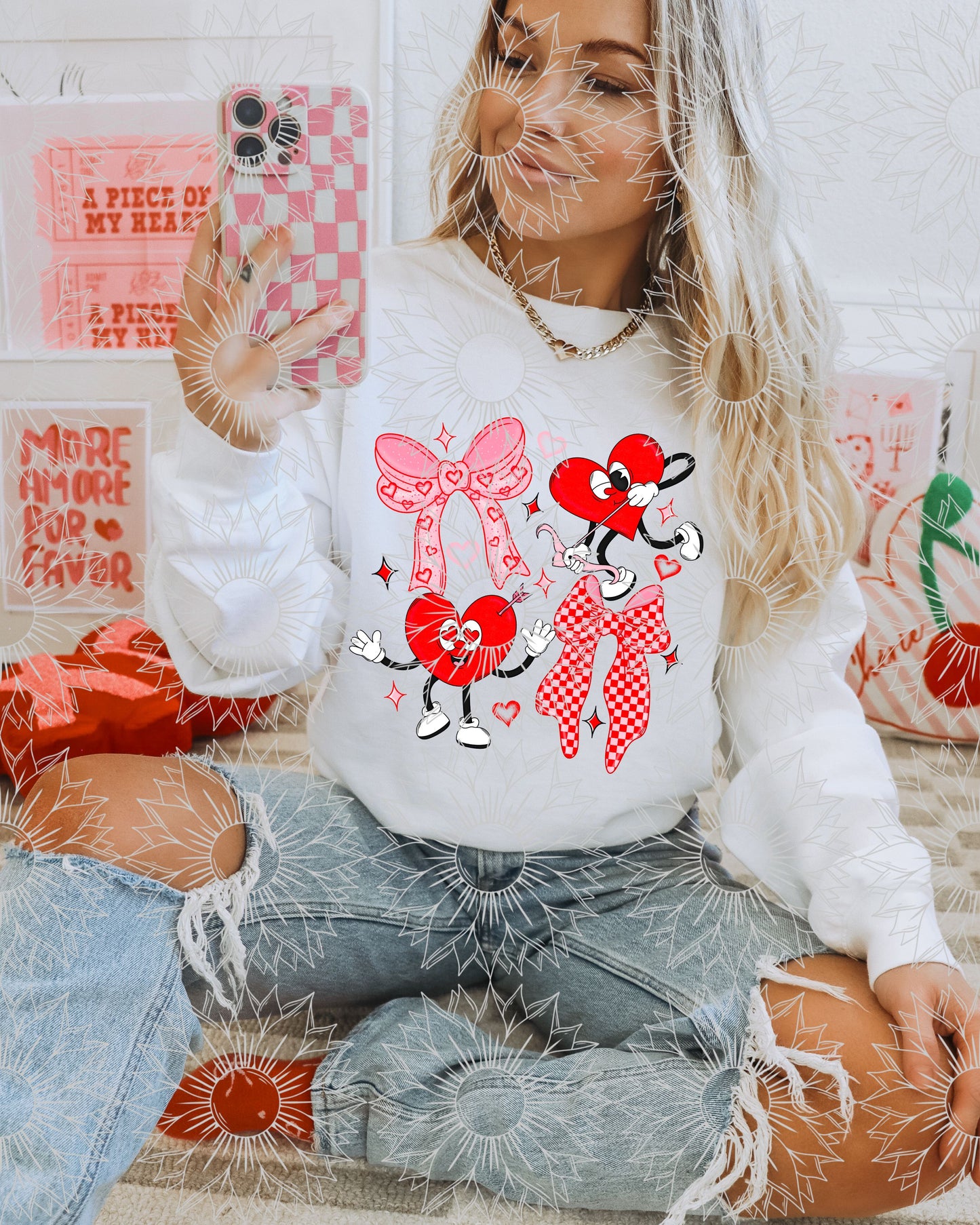 Retro Valentine’s Hearts Coquette