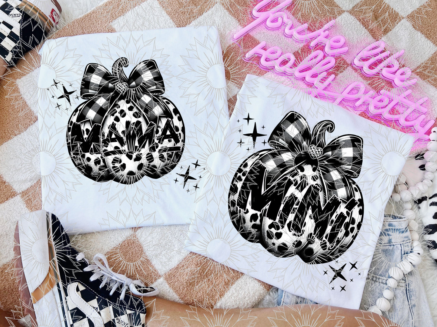 Mama/Mini - White Cheetah