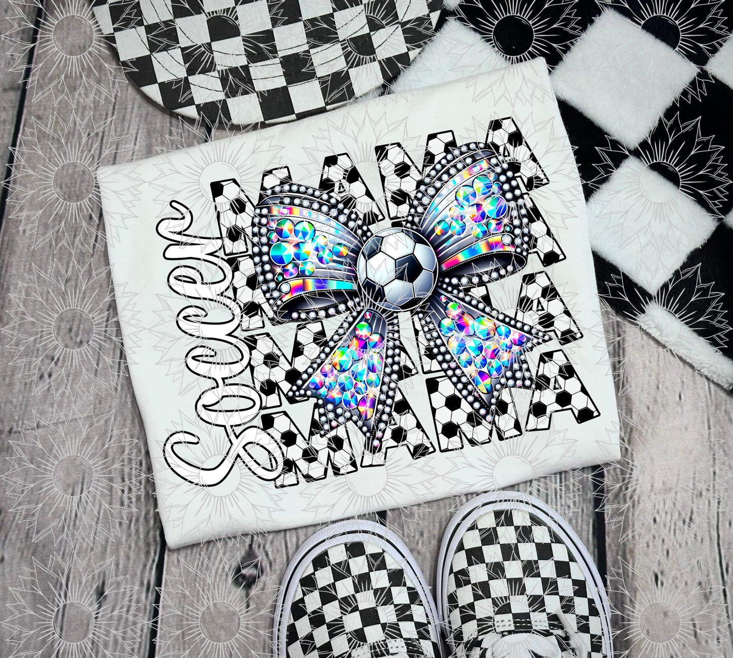 Soccer Mama Rhinestone Bow