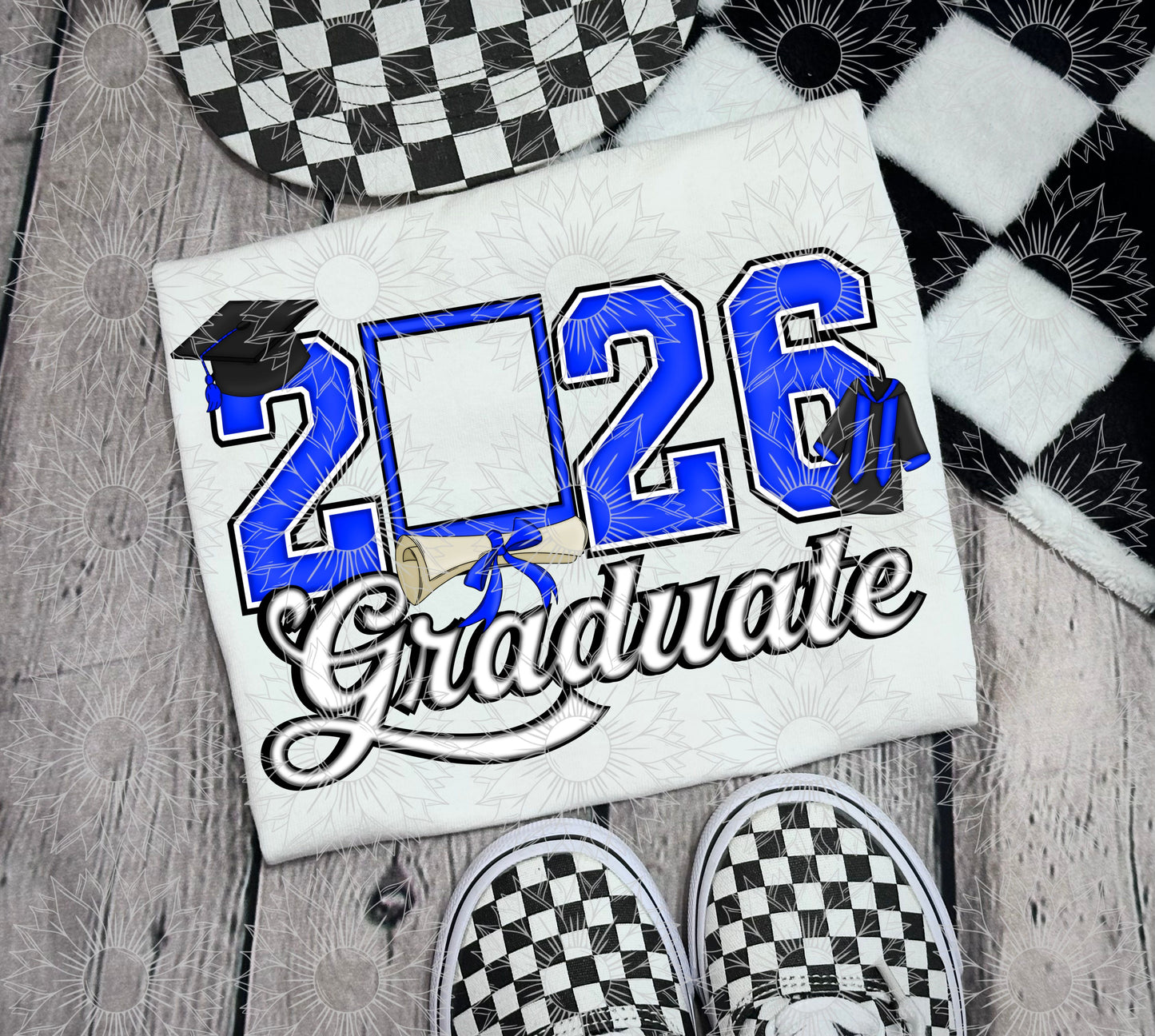 2026 Graduate Polaroid Blue