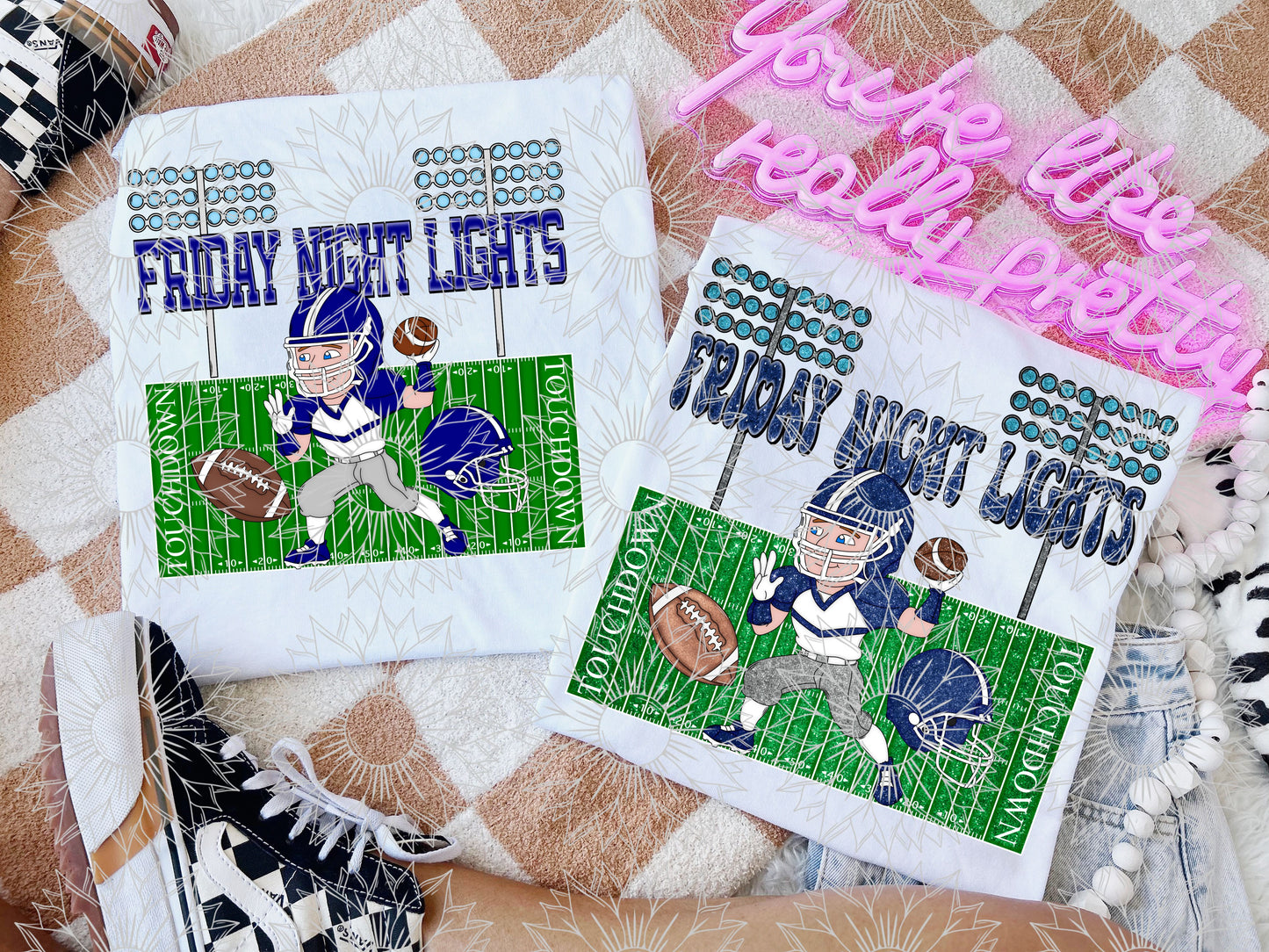 Friday Night Lights Navy Blue