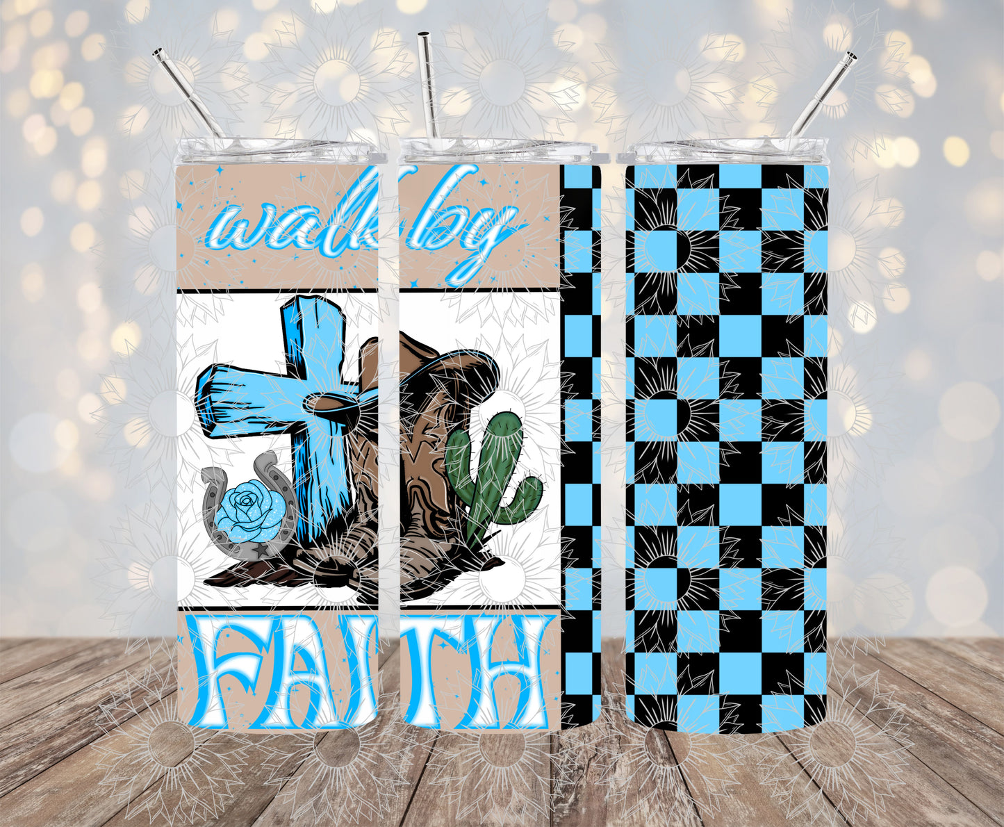 Walk By Faith 20OZ Blue