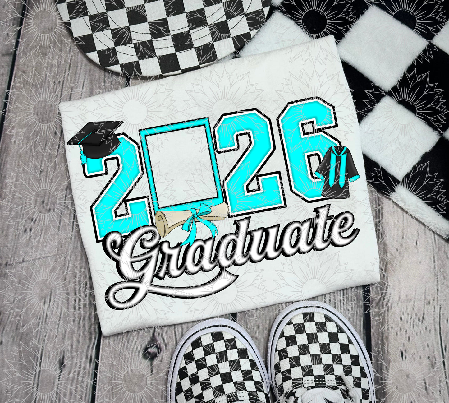 2026 Graduate Polaroid Turquoise