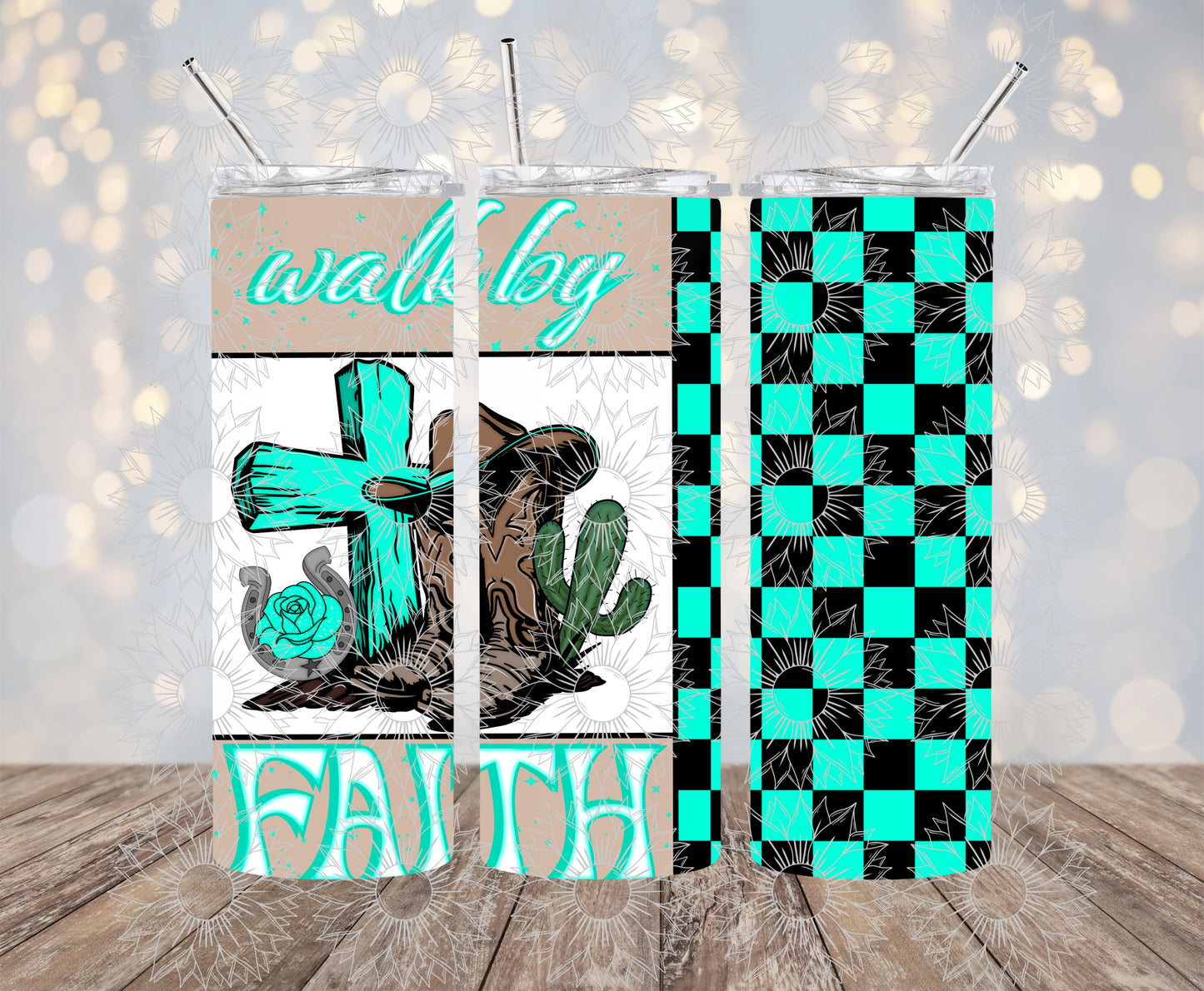Walk By Faith 20OZ Turquoise