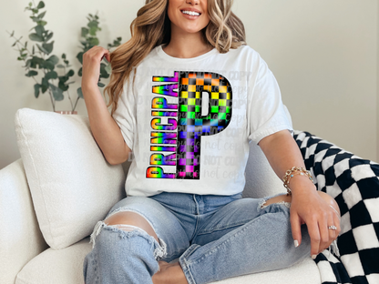 School Grades Rainbow Checkered