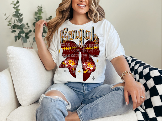 Briscoe Bengals Football Ribbon Bow