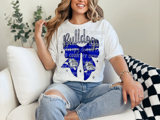 Somerset Bulldogs Football Ribbon Bow