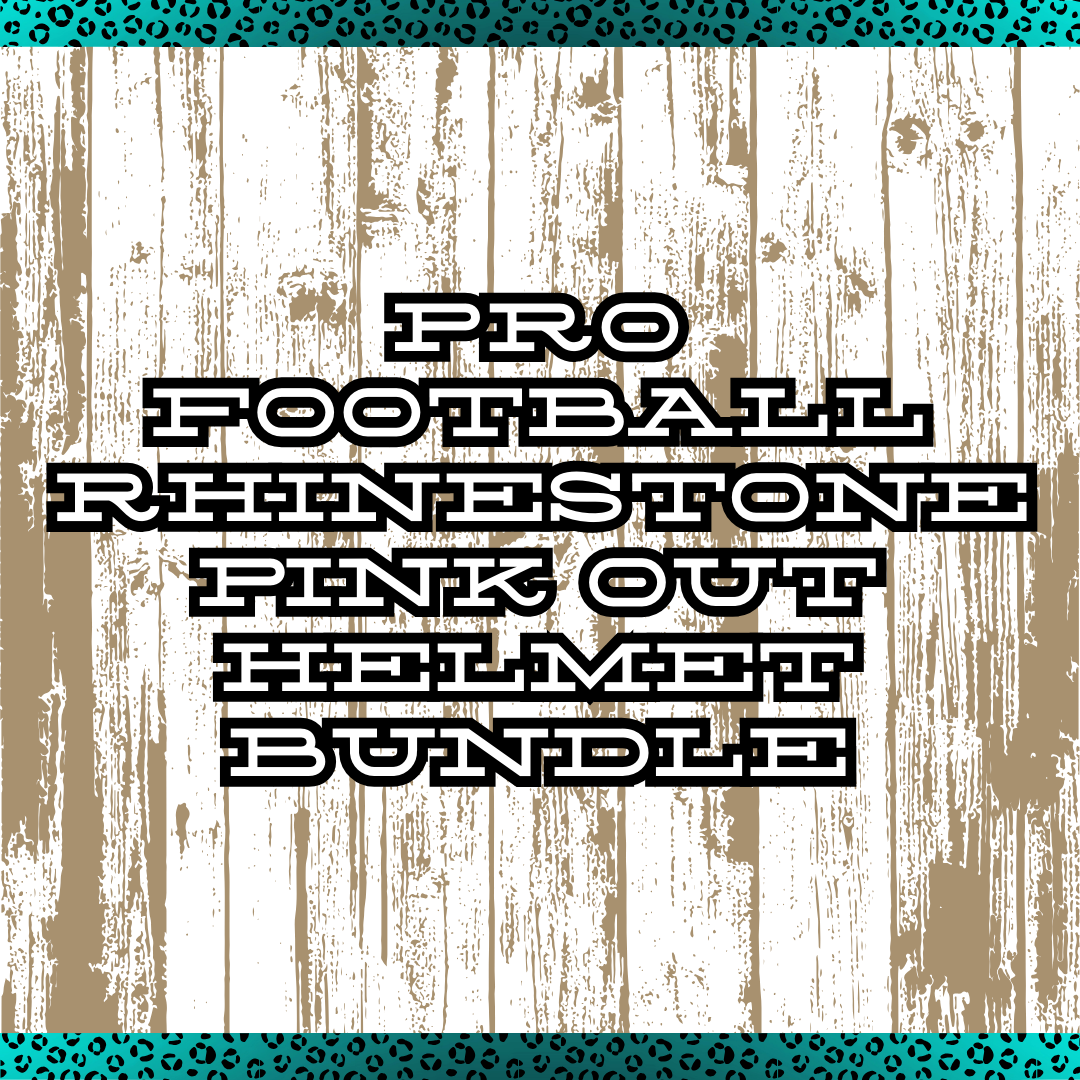 Pro Football Rhinestone Pink Out Helmets