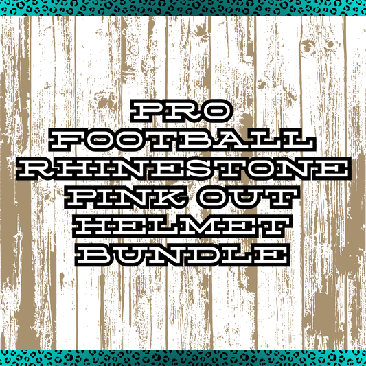Pro Football Rhinestone Pink Out Helmets