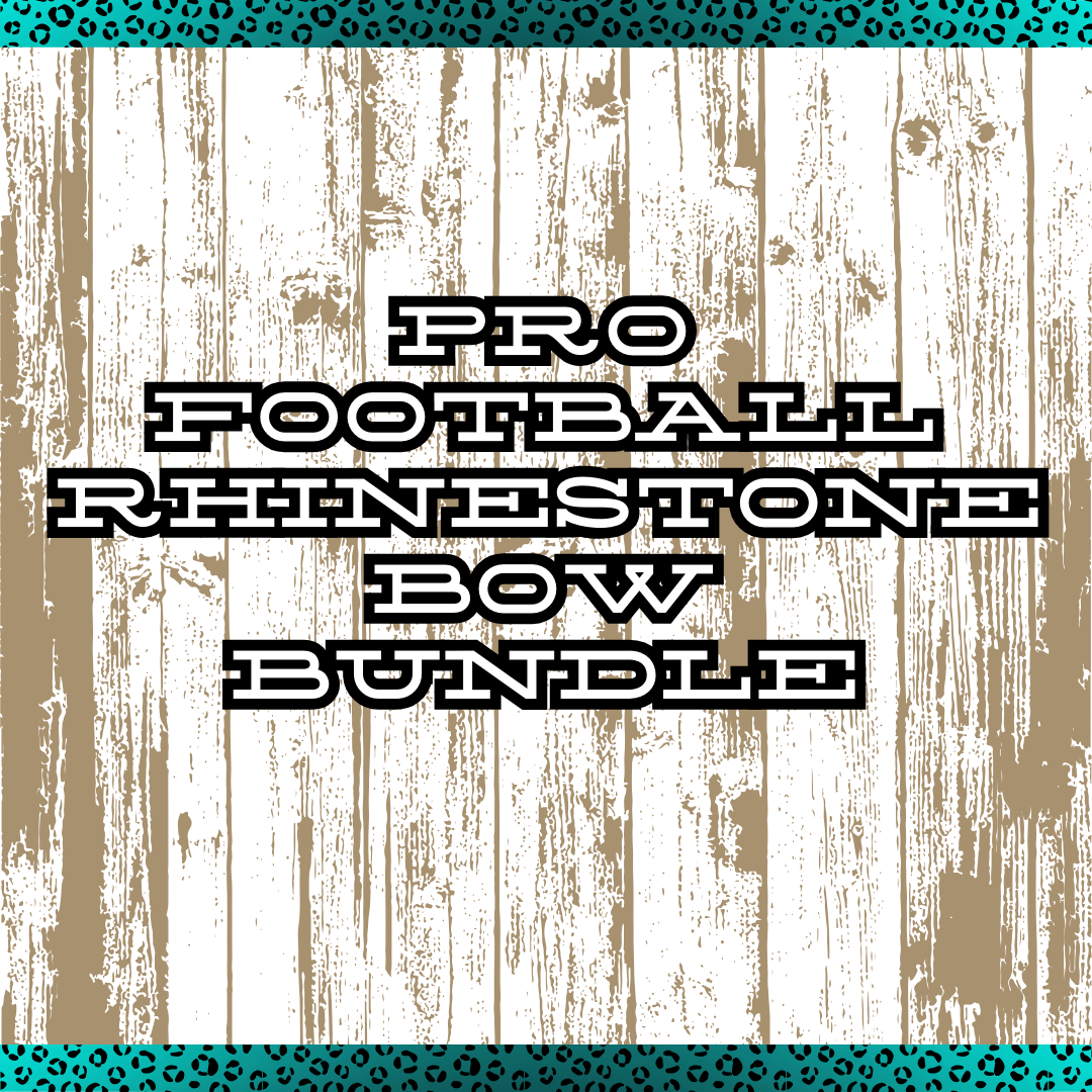 Pro Football Rhinestone Bows