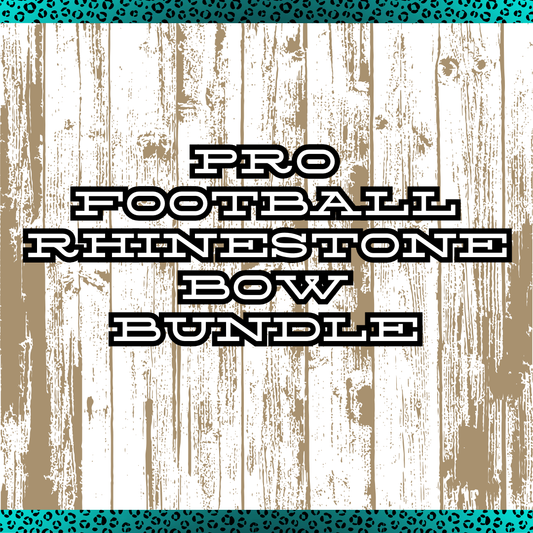 Pro Football Rhinestone Bows