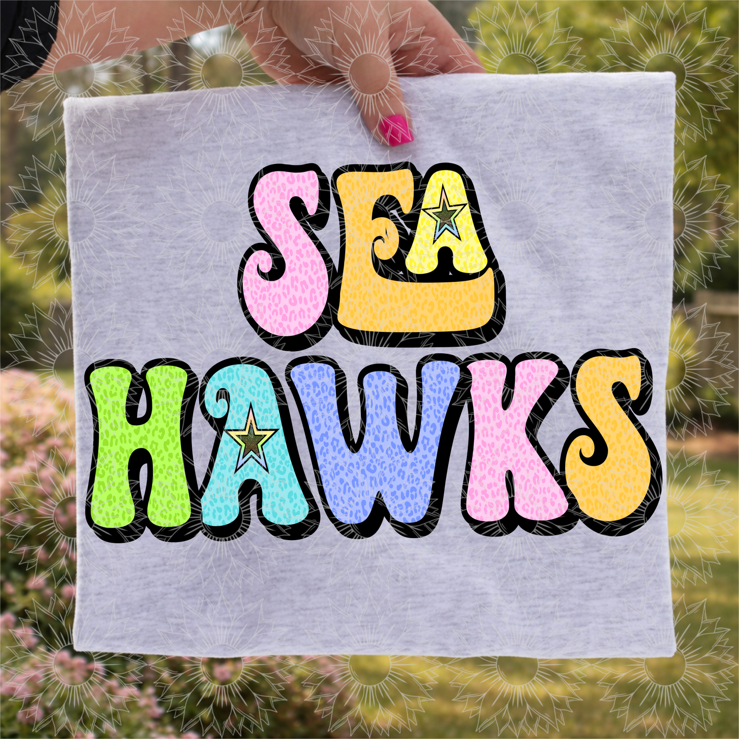 Retro Leopard Seahawks