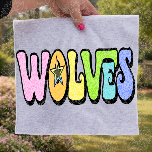 Retro Leopard Wolves
