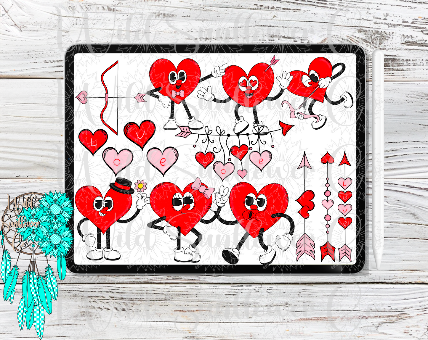 Valentine’s Retro Hearts