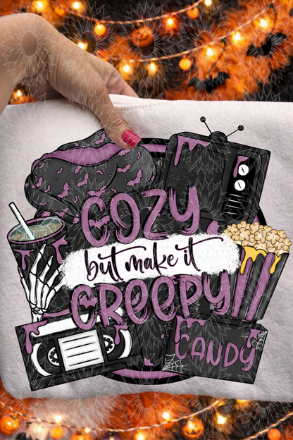 Cozy But Make It Creepy Purple