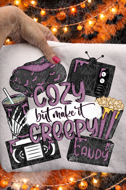 Cozy But Make It Creepy Purple