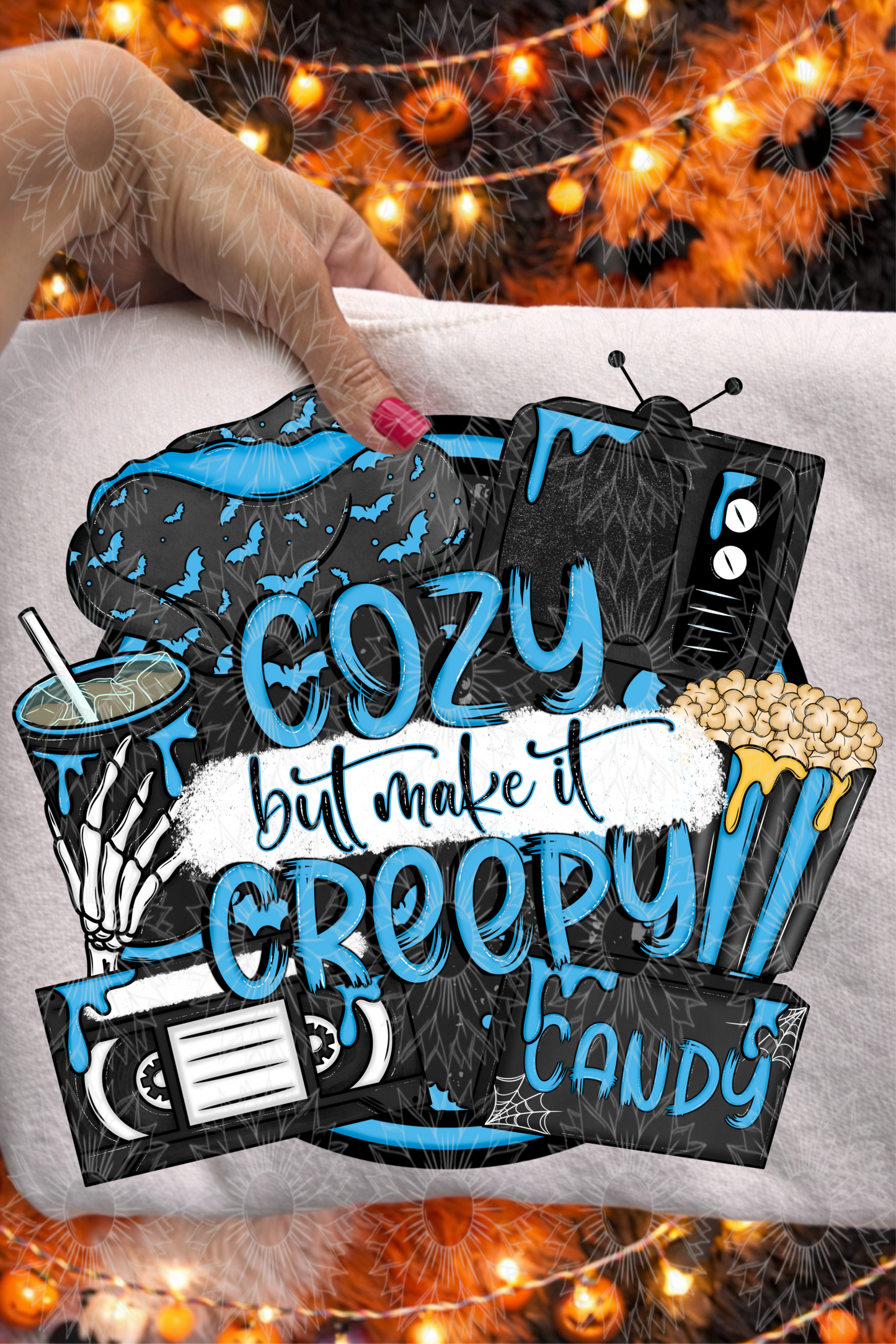 Cozy But Make It Creepy Blue
