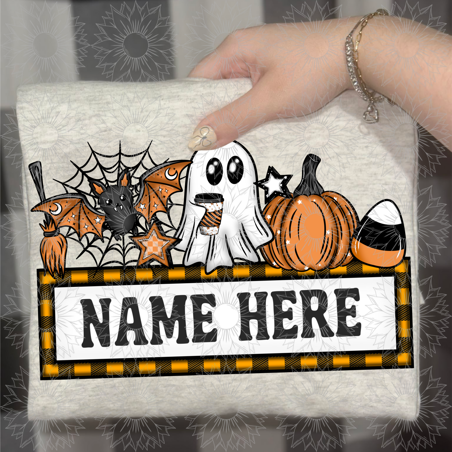 Halloween Ghostie Name Plate