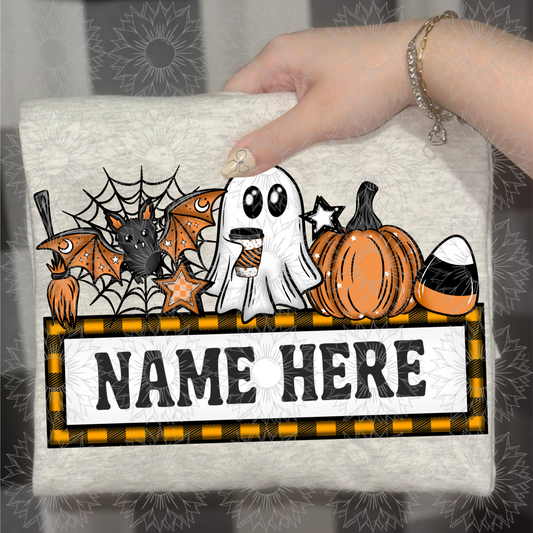 Halloween Ghostie Name Plate