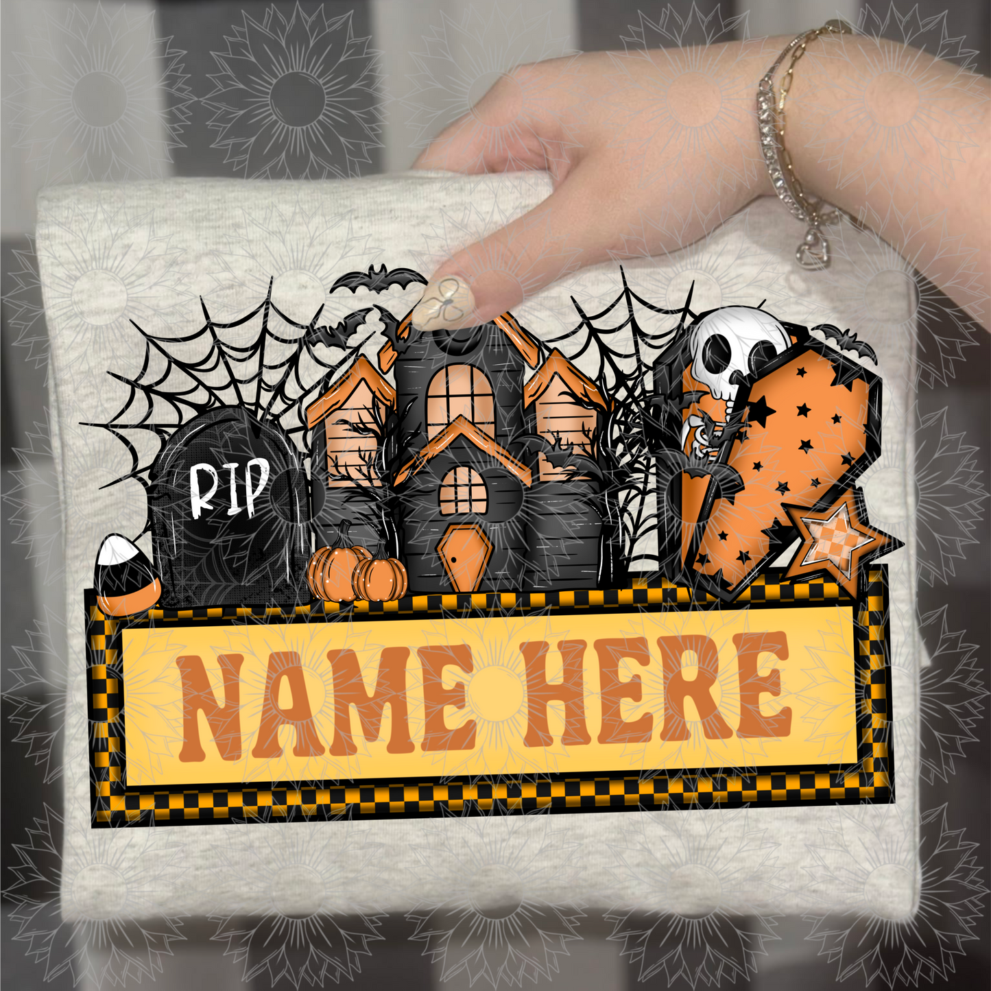 Halloween Haunted House Name Plate