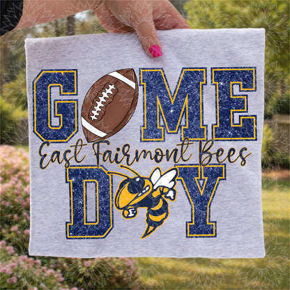 CUSTOM REQUEST: Glitter Game Day W/Mascot