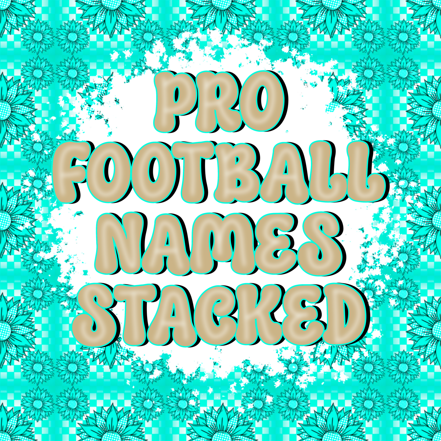 Pro Football Stacked Mascot Names