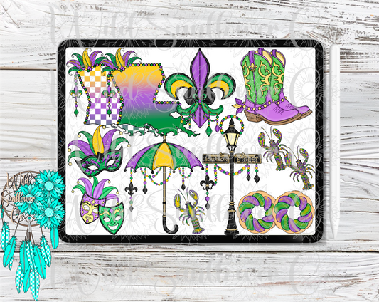 Mardi Gras Clipart Set