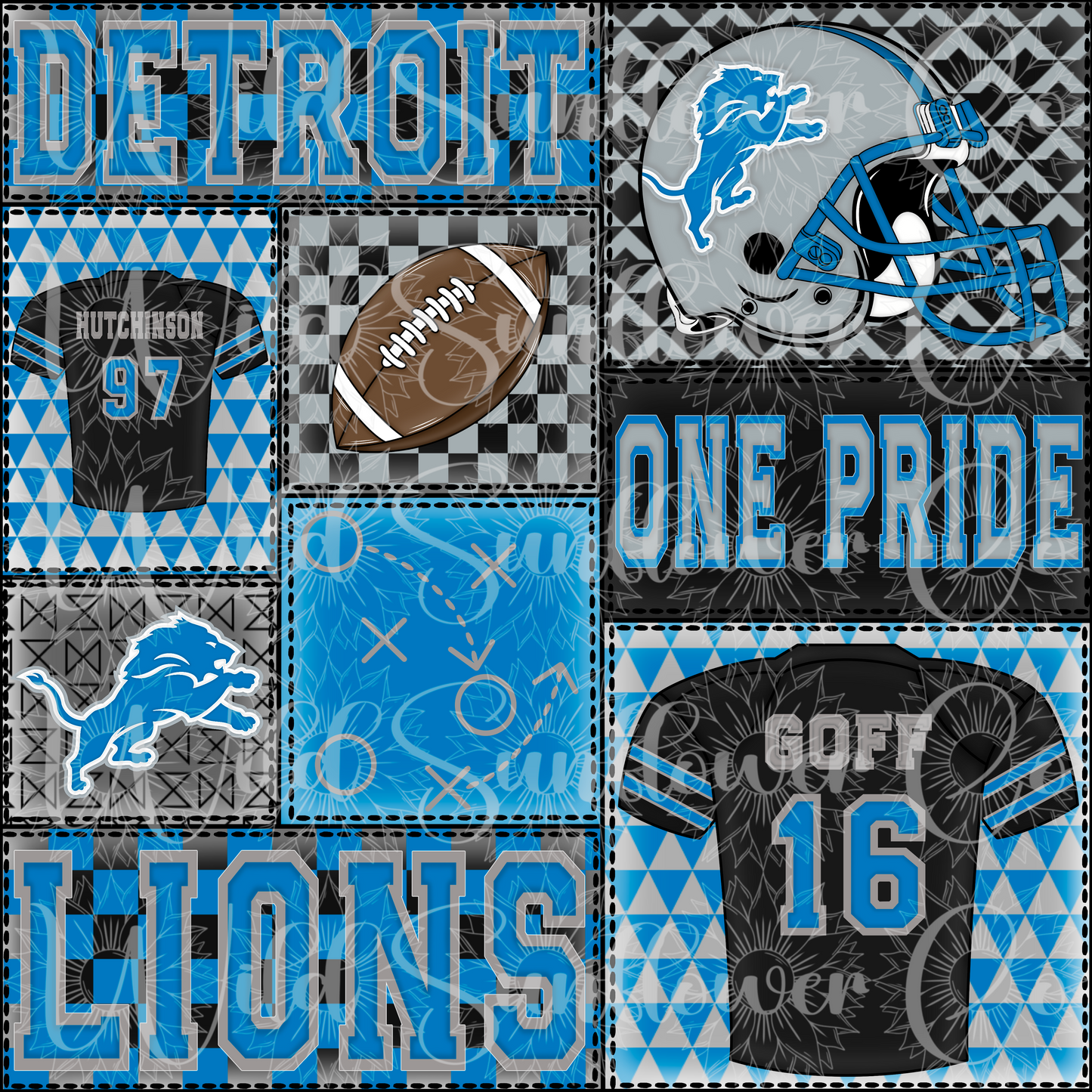 CUSTOM REQUEST: Pro Football Patchwork Seamless