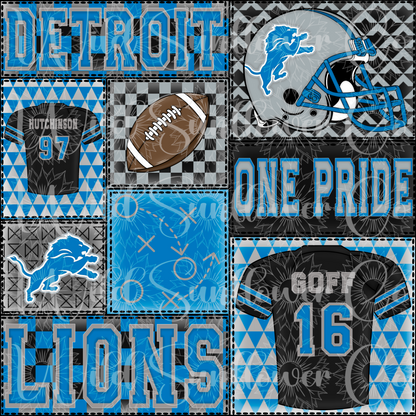 CUSTOM REQUEST: Pro Football Patchwork Seamless