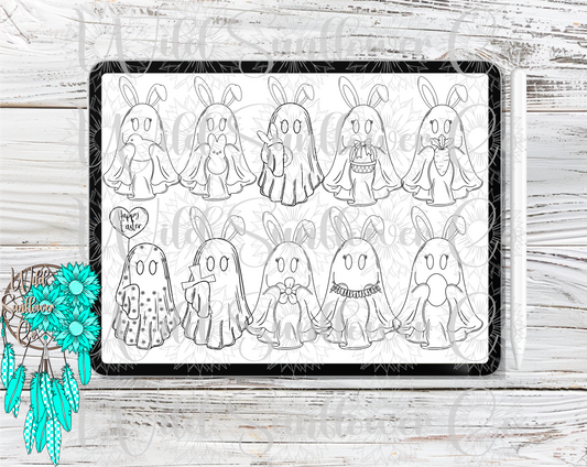 Easter Ghostie’s Procreate Stamps