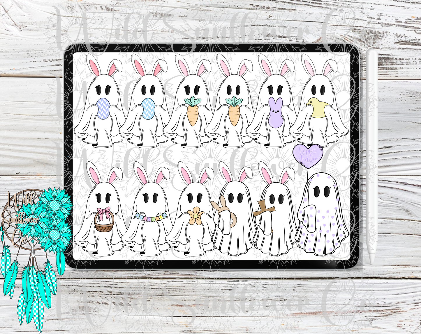 Easter Ghostie’s Clipart Set