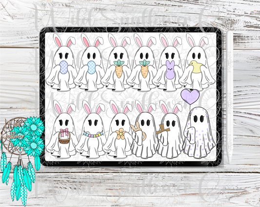 Easter Ghostie’s Clipart Set