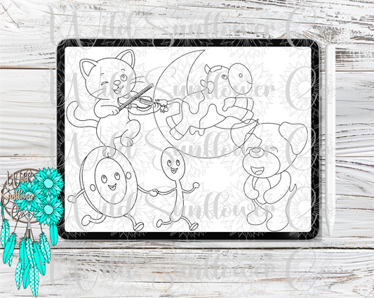 Diddle, Diddle Procreate Stamps