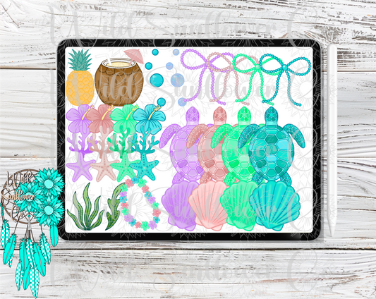 Beachy Sea Clipart Set