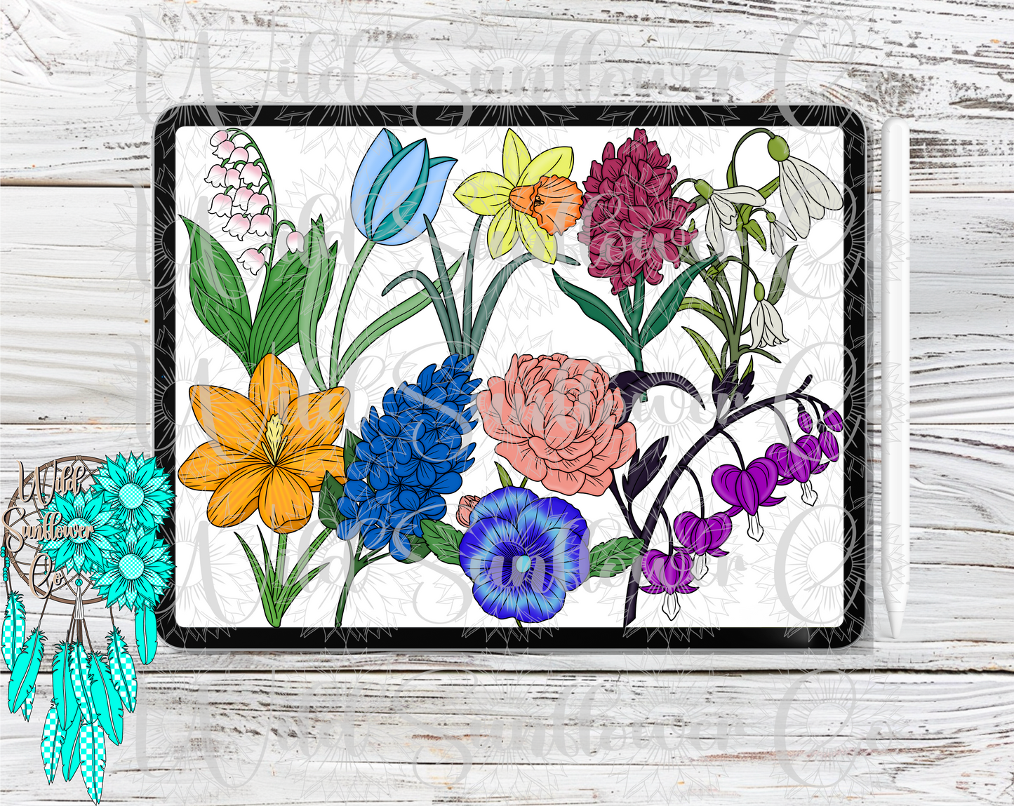 Spring Florals Clipart Set
