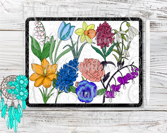 Spring Florals Clipart Set
