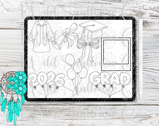 Graduation Procreate Stamps
