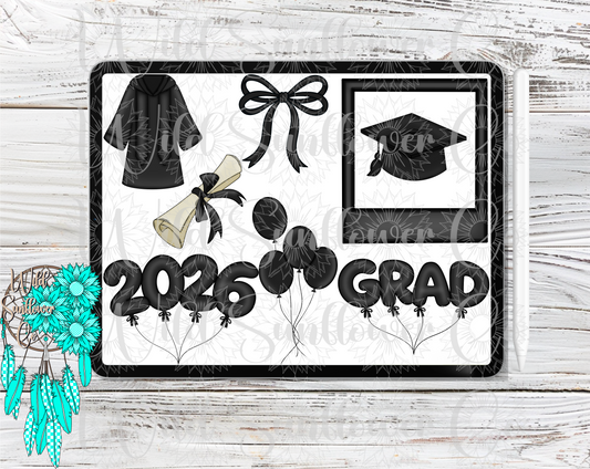 Black Graduation Clipart Set