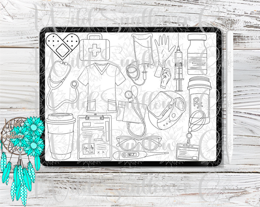 Nurse Procreate Stamps