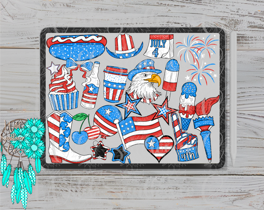 Fourth of July Clipart Set