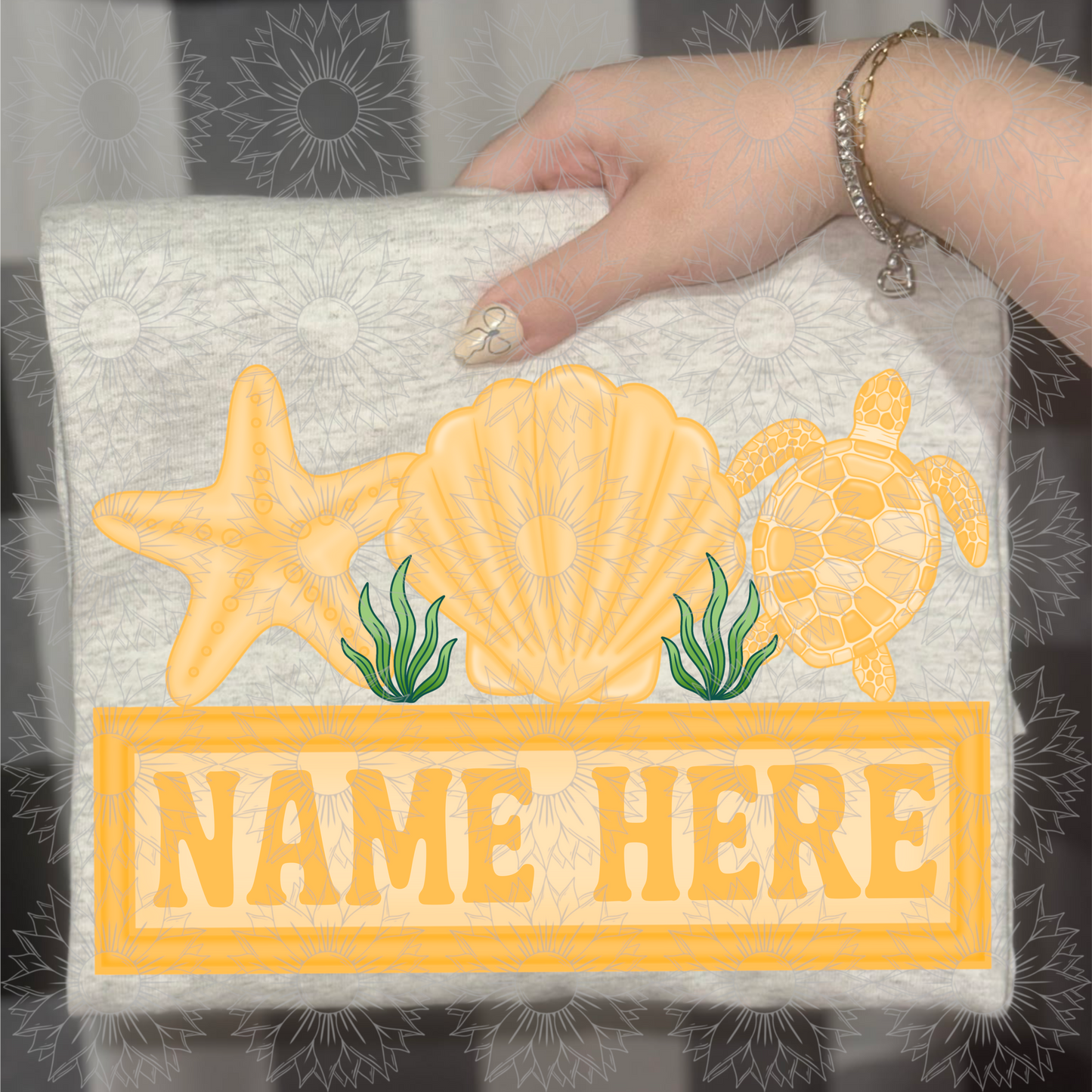 Sea Name Plate Orange