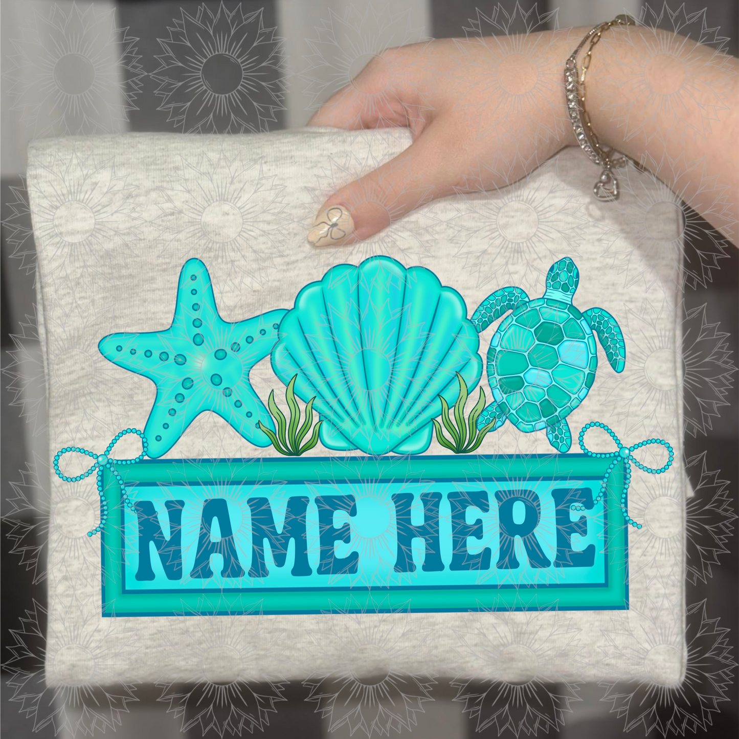 Sea Bow Name Plate Blue