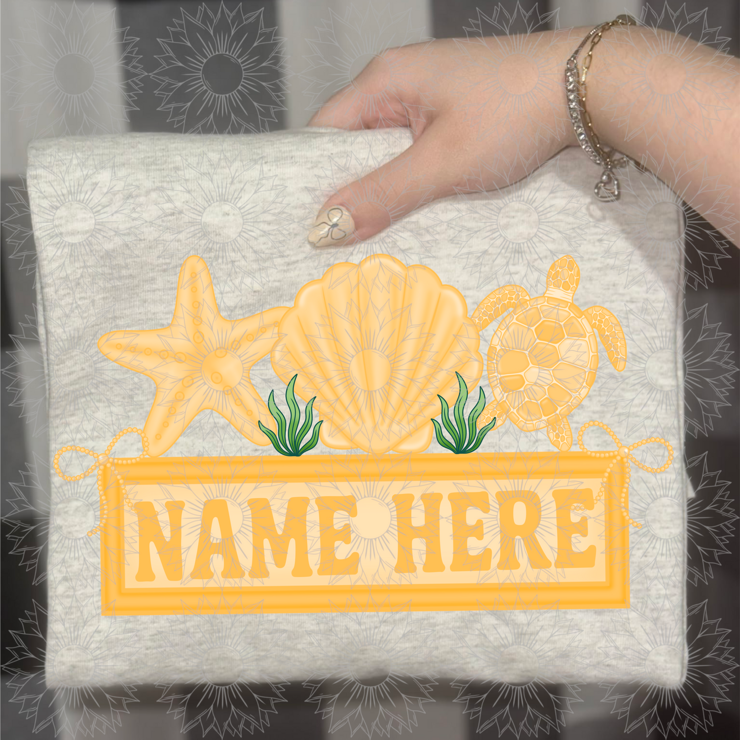 Sea Bow Name Plate Orange