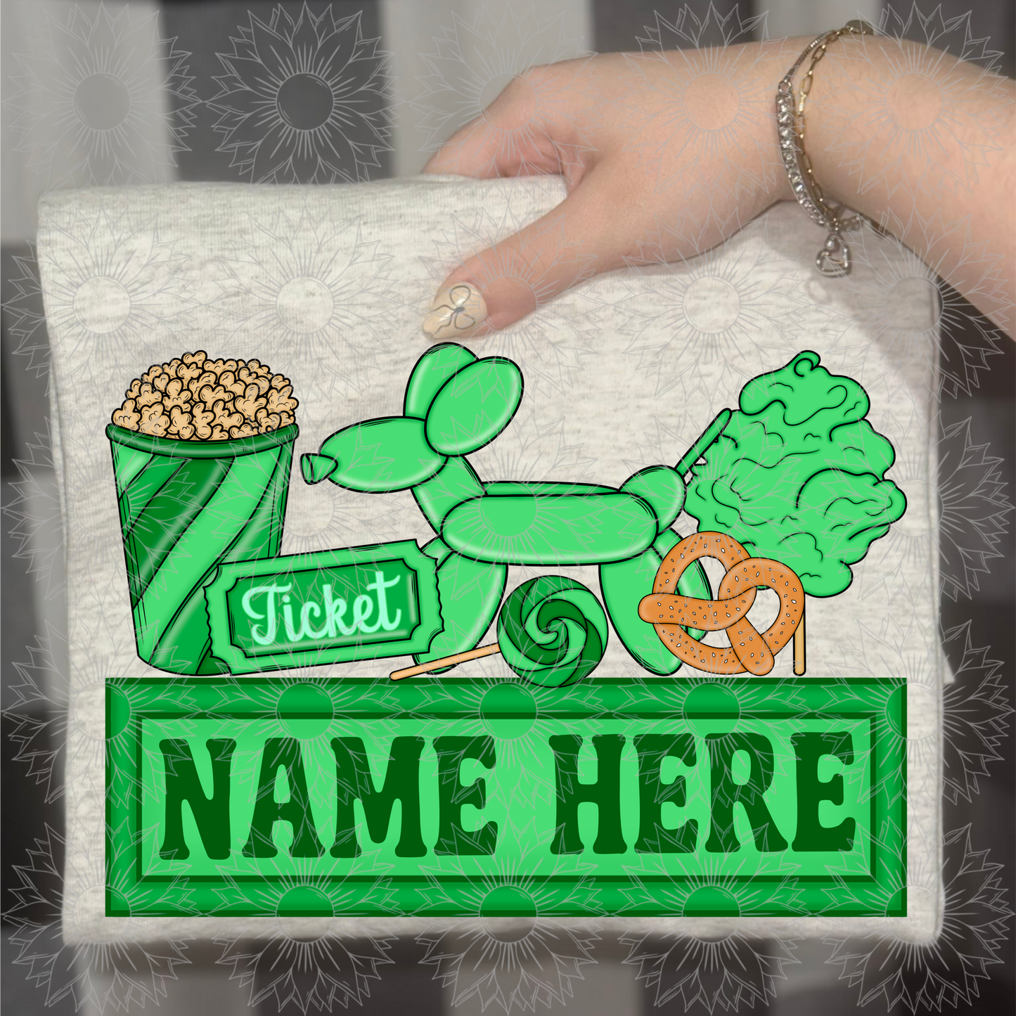 Carnival Name Plate Green