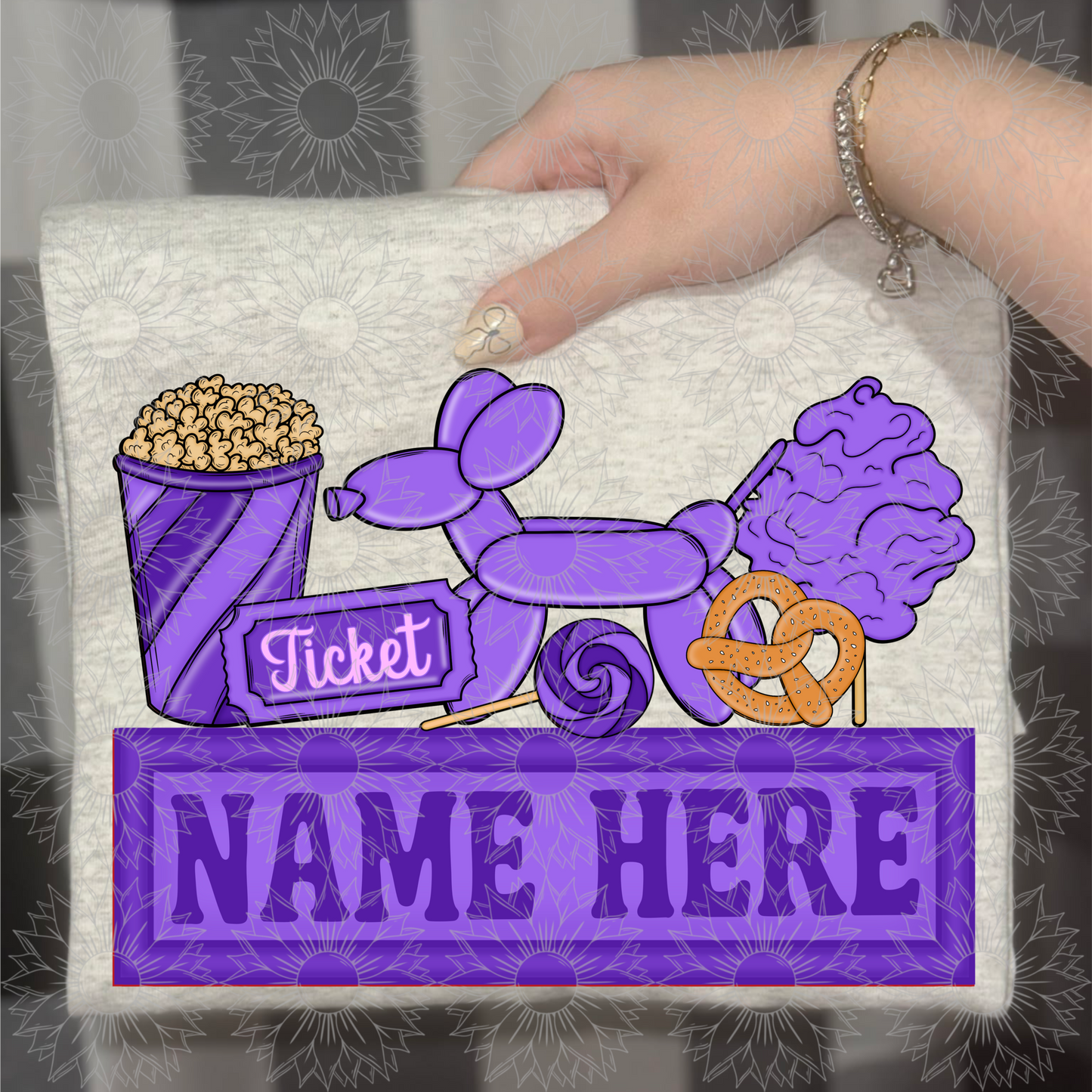 Carnival Name Plate Purple